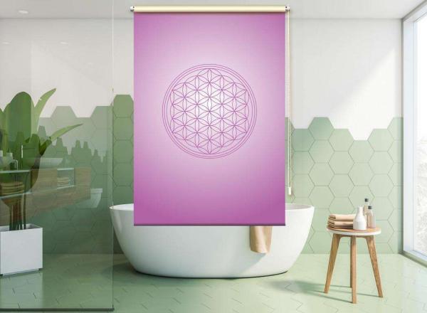 Extartiqe Duschrollo  Blume des Lebens brombeere